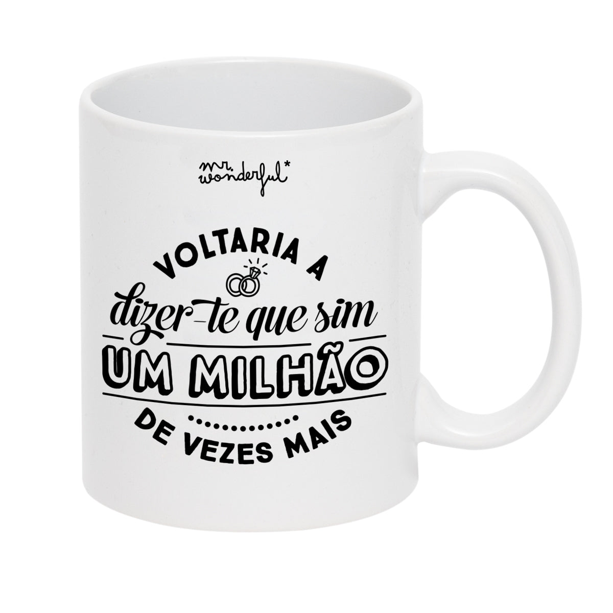 Caneca Iconic - Voltaria a dizer-te que sim um milhão de vezes.