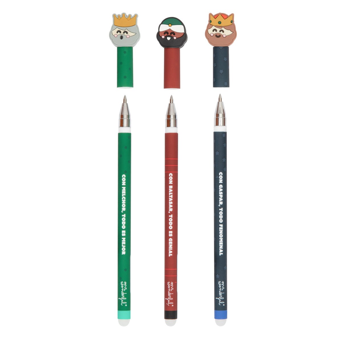 3 bolis borrables para hacer trazos excelentes con los Reyes Magos de oriente.