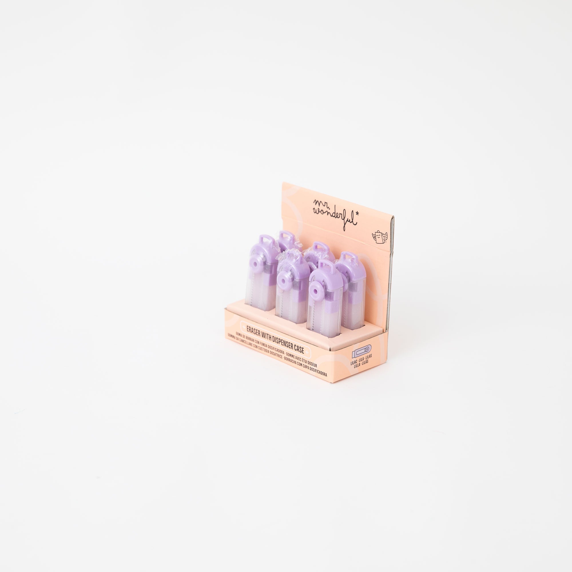 Borracha com dispensador de rodinha – Lilac Glitter