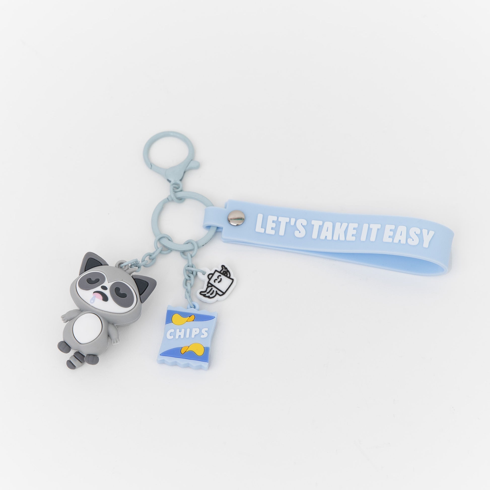 Llavero con charms Lazy mapache - Let's take it easy | Mr.Wonderful