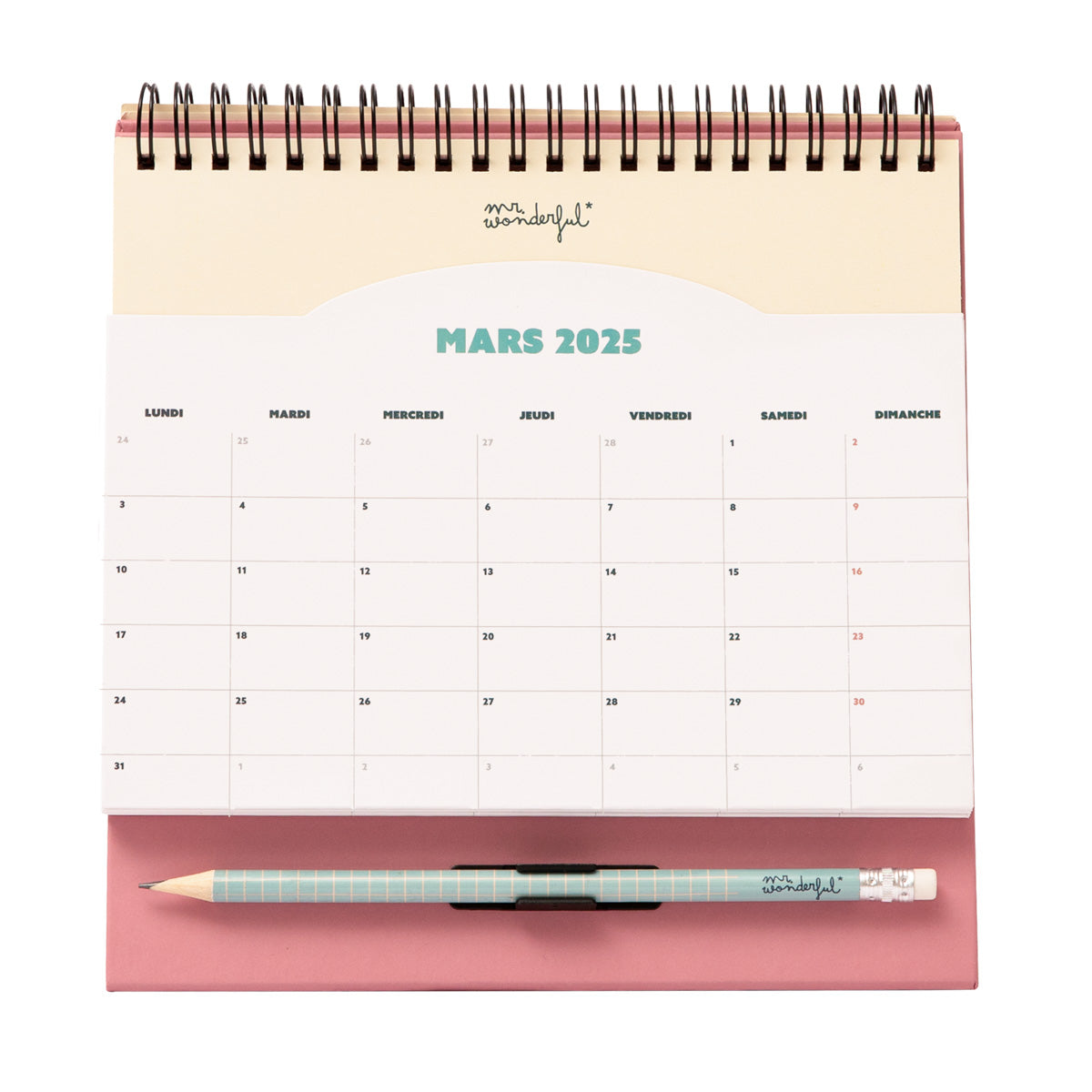 Calendário de mesa com pochette 2025 para aproveitar todos os momentos de bem 