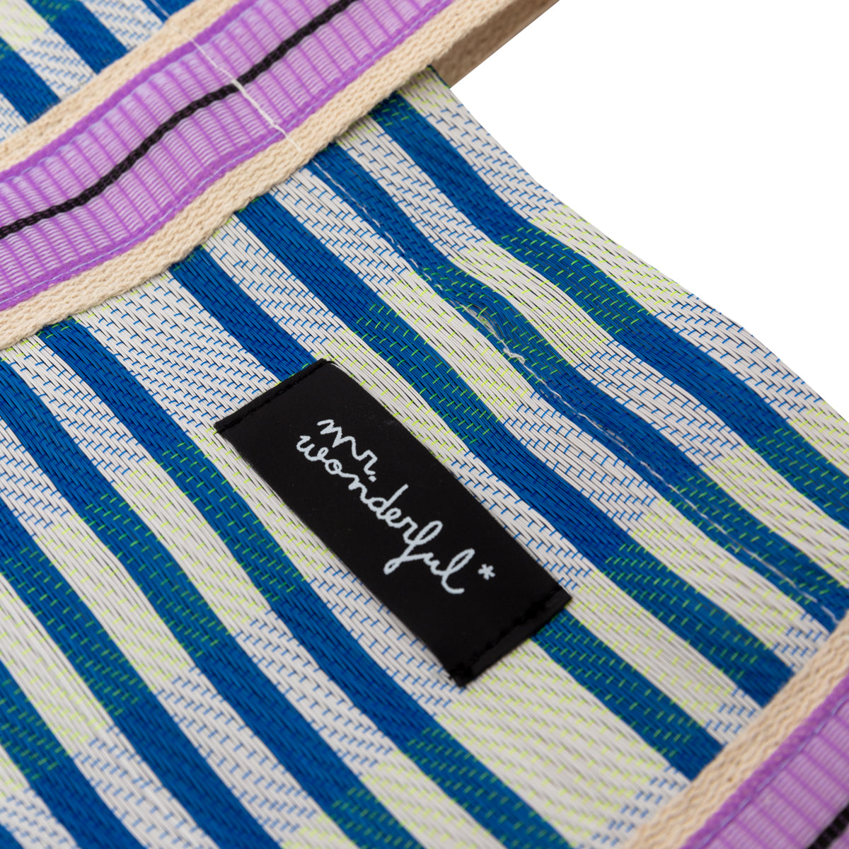 Stripe pattern bag - Blue and white