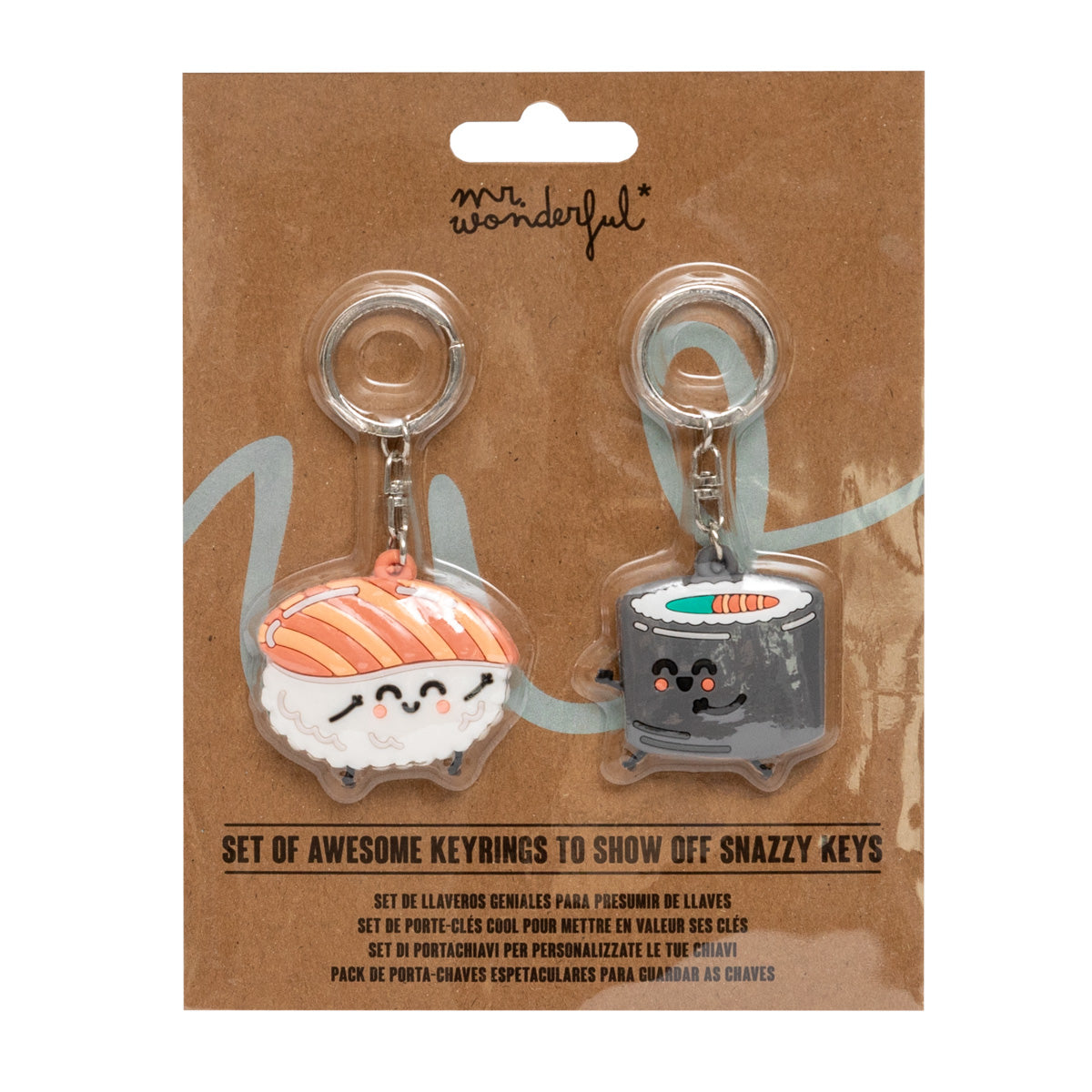 Set of 2 keyrings - Sushi