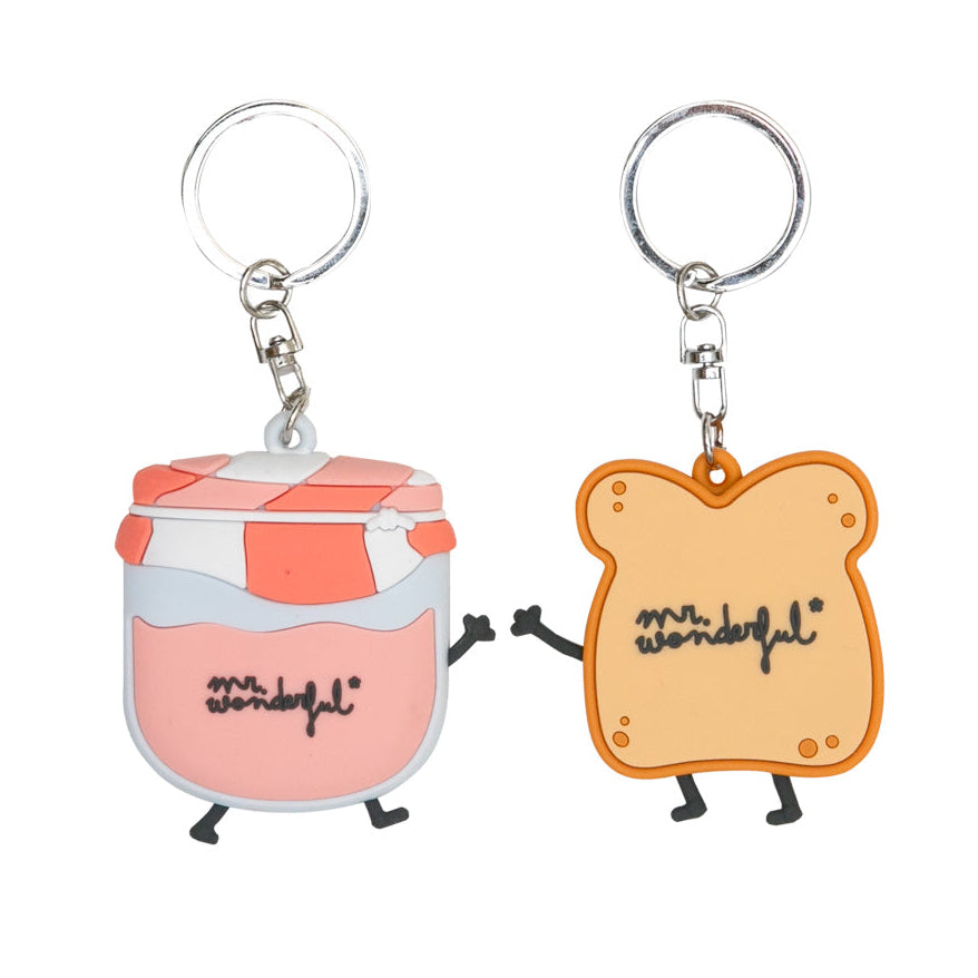 Conjunto de 2 porta-chaves - Torrada e doce