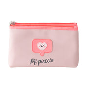 Beauty case doppio con messaggio in italiano Mr. Wonderful - Mi piaccio
