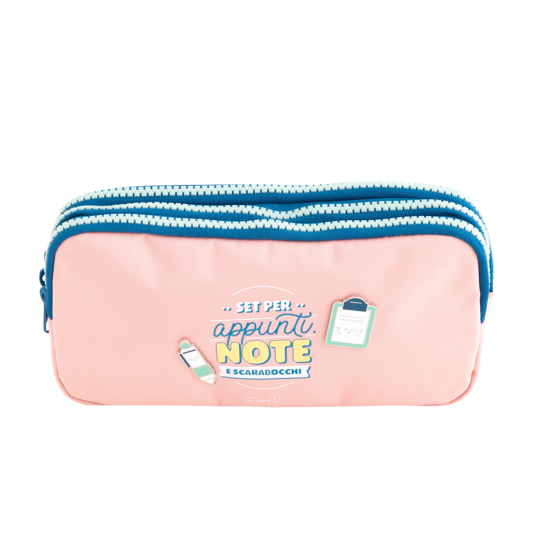 Astuccio triplo scolastico Mr. Wonderful - Set per appunti, note e scarabocchi				