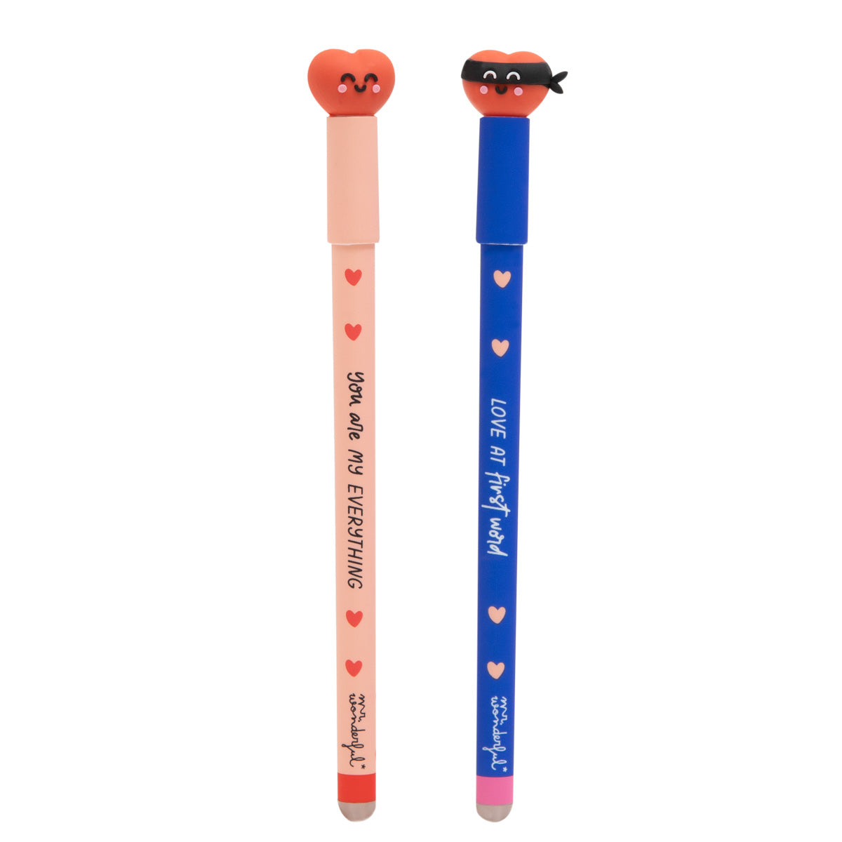 Set of 2 erasable Bo-bo pens for couples - Love at first word