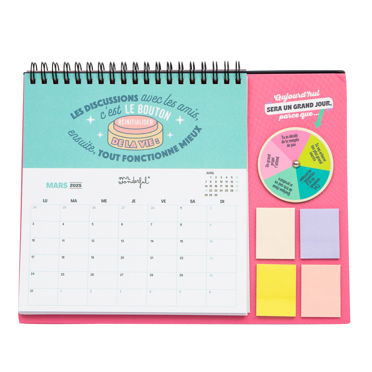 Calendrier du bureau avec roulette 2025 - 2025… et action !