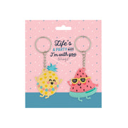 Set of 2 keyrings - Life's a party when I'm with