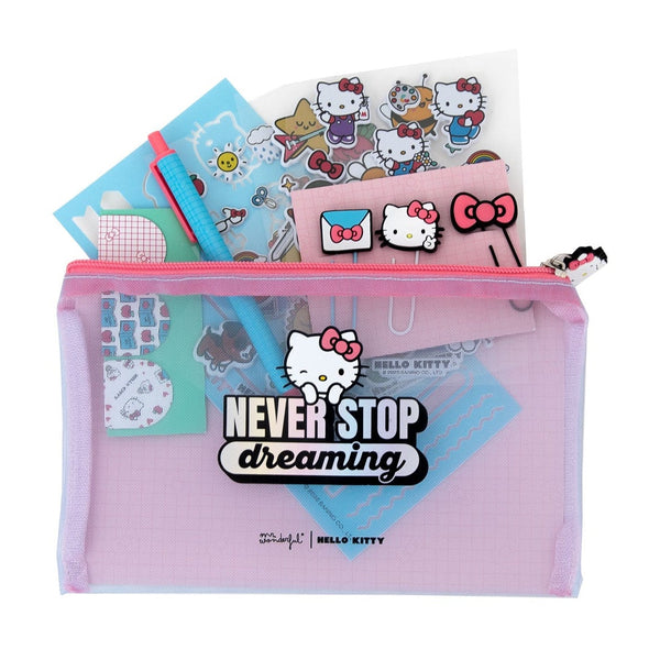 Set D'écriture Hello Kitty Mr. Wonderful - Marque-pages Magnétiques, Trombones, Stylo, Pochoir, Autocollants