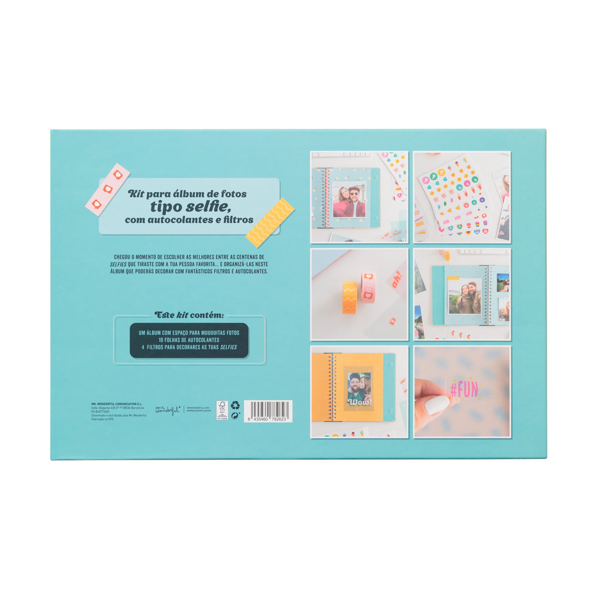 Kit para fazer um álbum de fotos de selfies - Um não