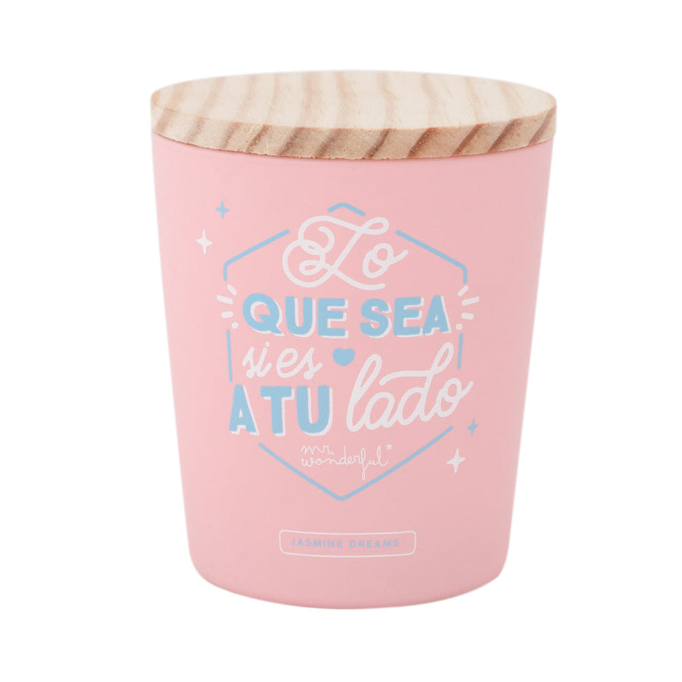 Vela aromática con frase Mr. Wonderful - Lo que sea, si es contigo