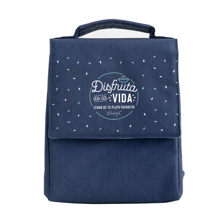 Bolsa porta alimentos con frase Mr. Wonderful - Disfruta de la vida
