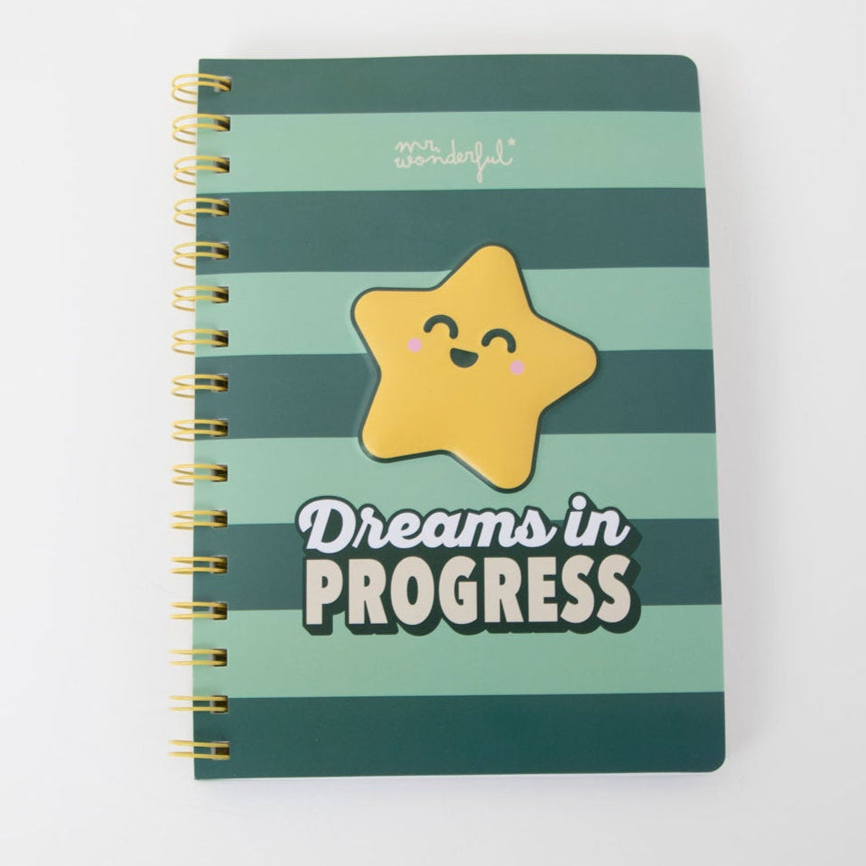 Libreta A5 estrella 3D Mr. Wonderful - Dreams in progress