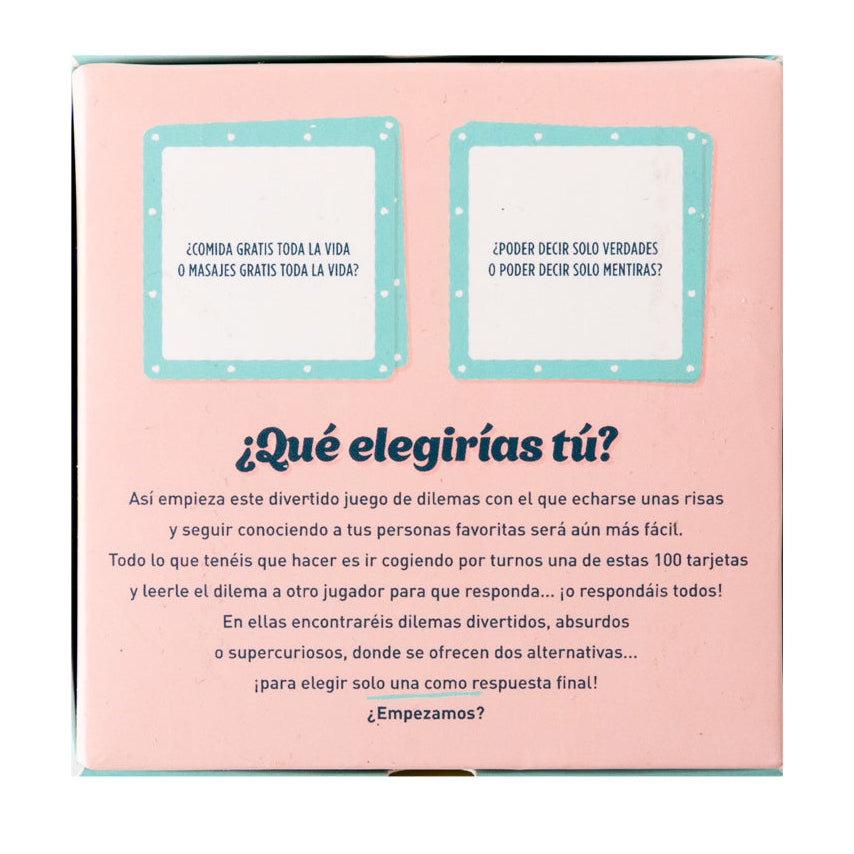 Juego de cartas - 100 dilemas superdifíciles de responder