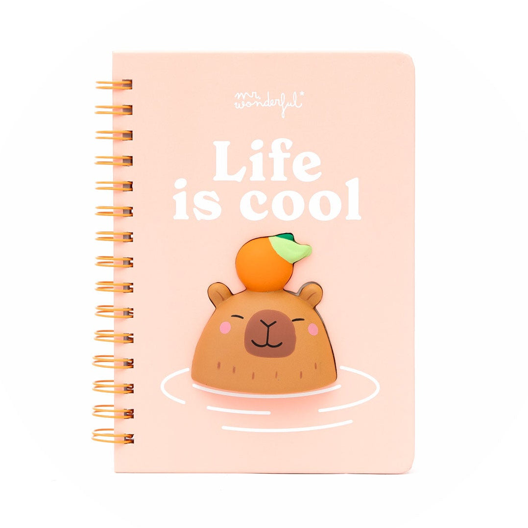 Libreta A5 3D squishy capibara - Life is cool | Mr.Wonderful