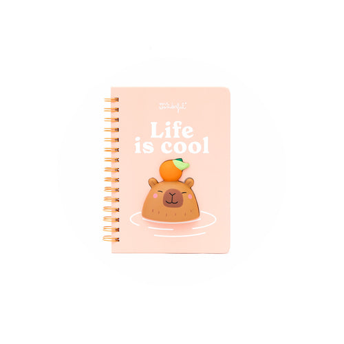 Libreta A5 3D squishy capibara - Life is cool | Mr.Wonderful