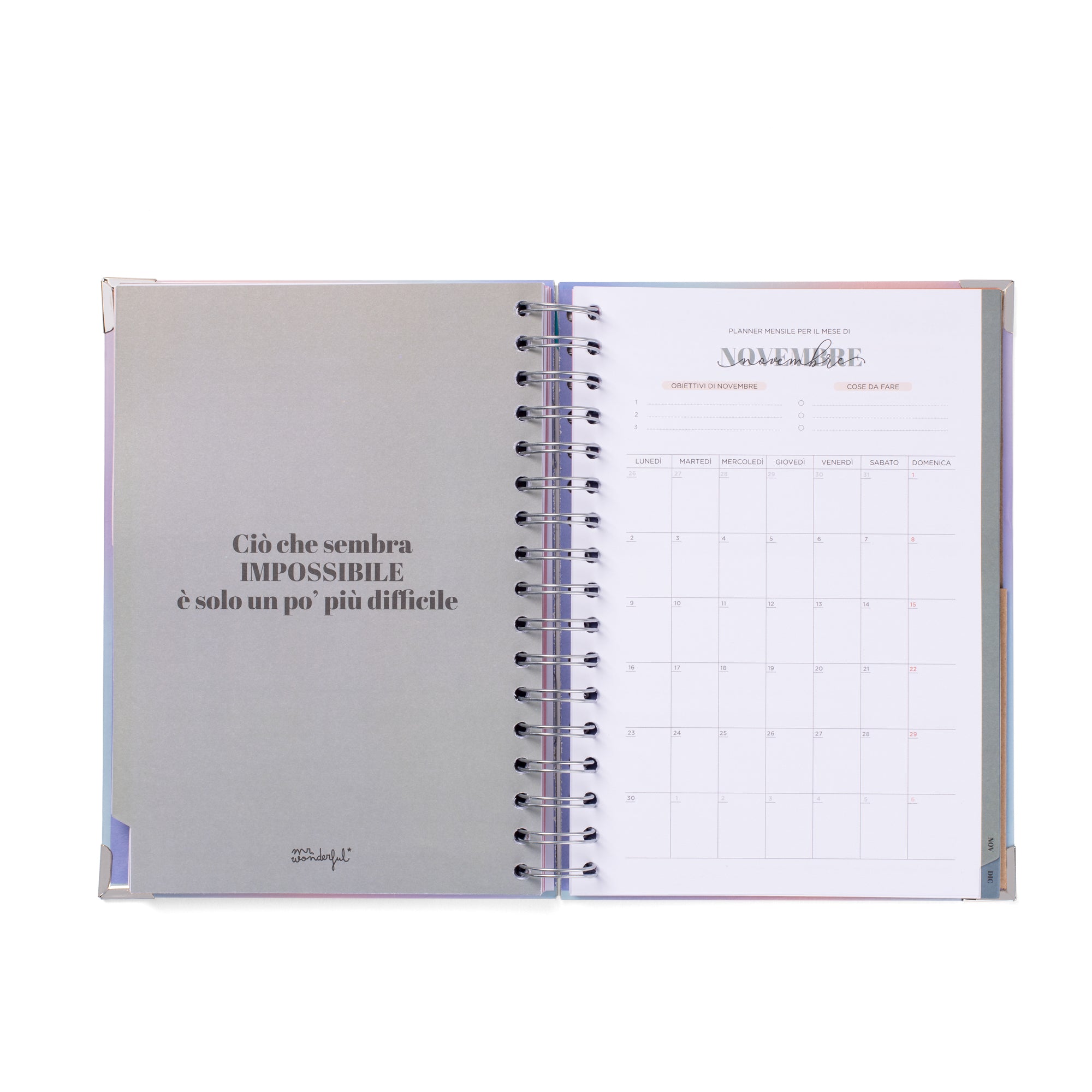Diario scolastico Office 2025-26 Settimanale 18 mesi - Vivere con stile