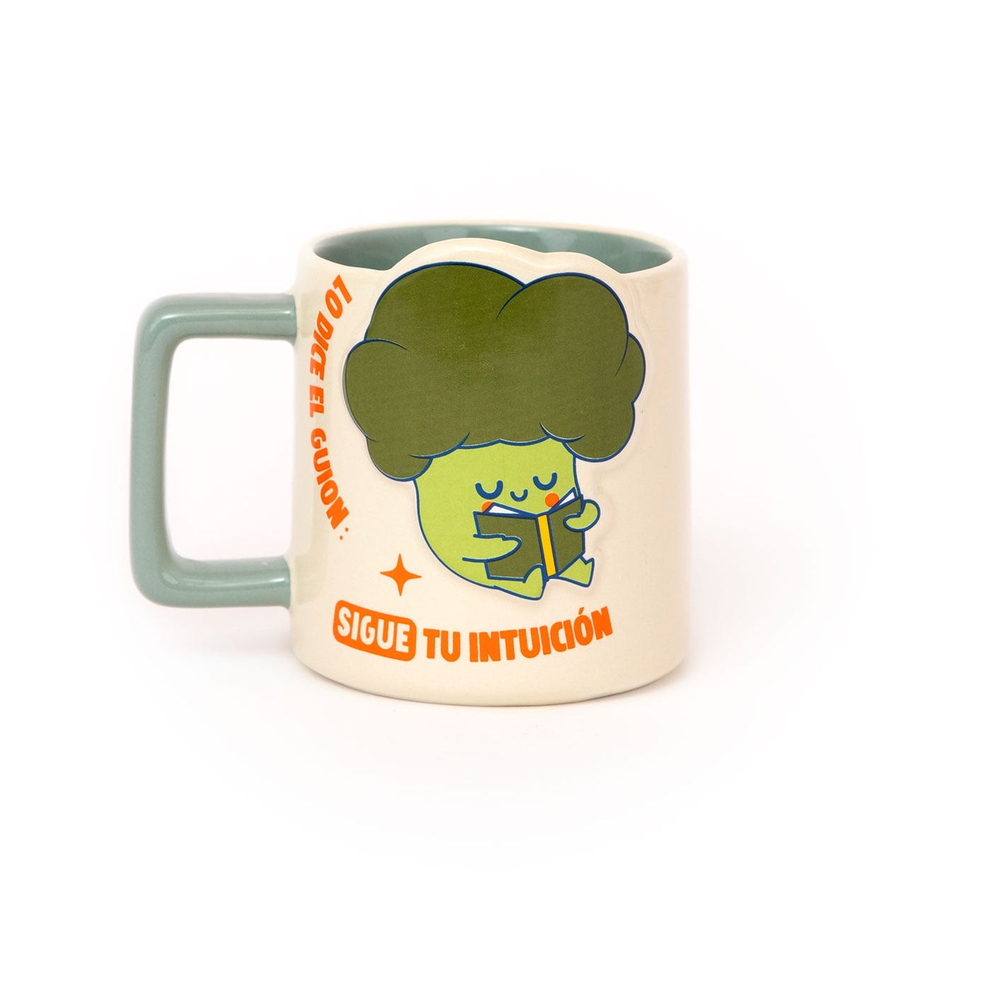 Taza Mr. Wonderful diseño brócoli 3D y mensaje motivacional