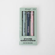 Coffret de 3 stylos métalliques pour des moments d'inspiration