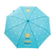 Paraguas plegable mediano con frase en español Mr. Wonderful - Canta con alegría, aunque luego llueva todo el día