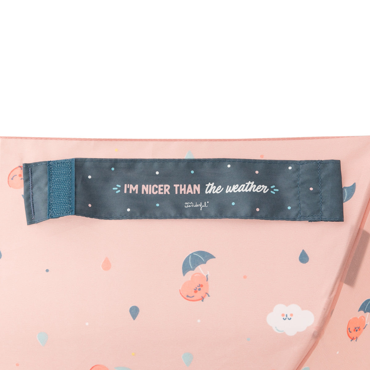 Petit parapluie rose - Imprimé cœur et nuage