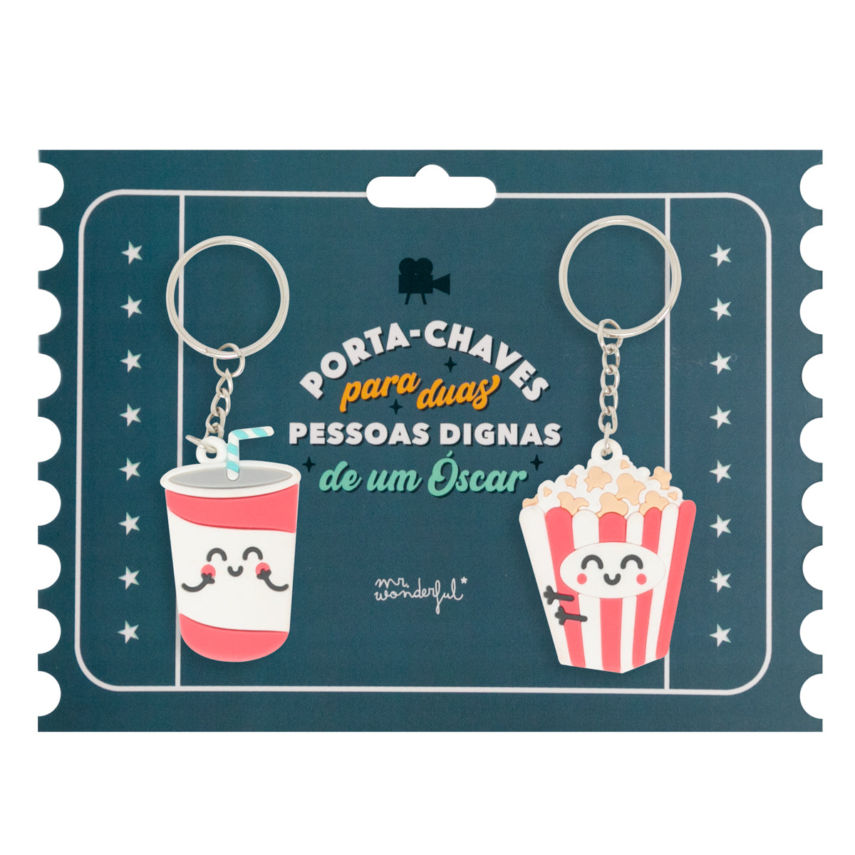 Conjunto de 2 porta-chaves para duas pessoas dignas de um Óscar