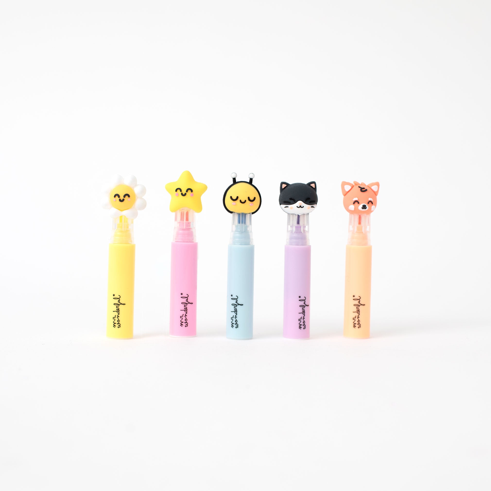Set de 5 subrayadores pastel – Colores suaves, ideas brillantes - Live in colour
