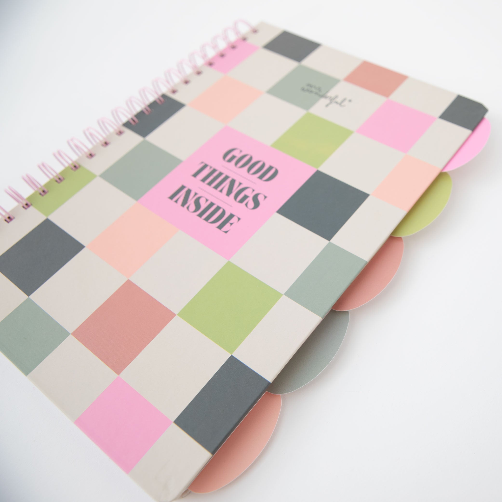 A4 notebook with fold-out tabbed dividers - Good things inside