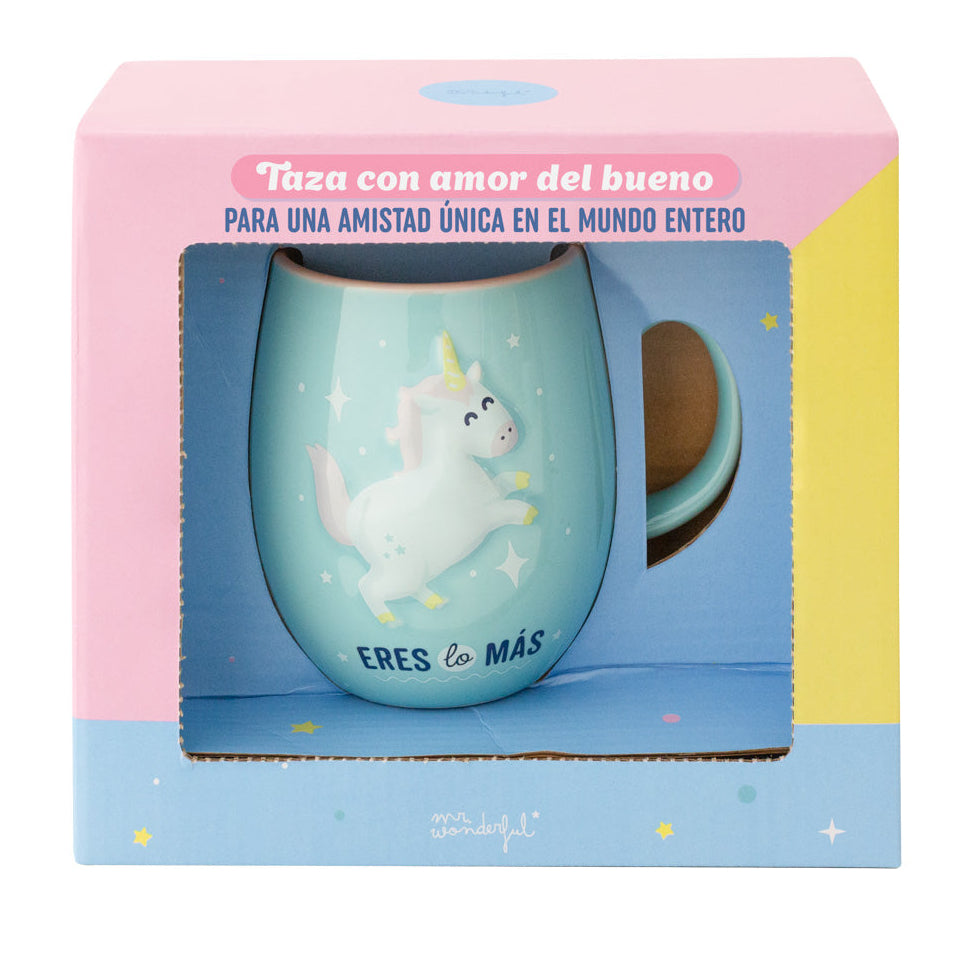 Taza con relieve de unicornio - Eres lo más