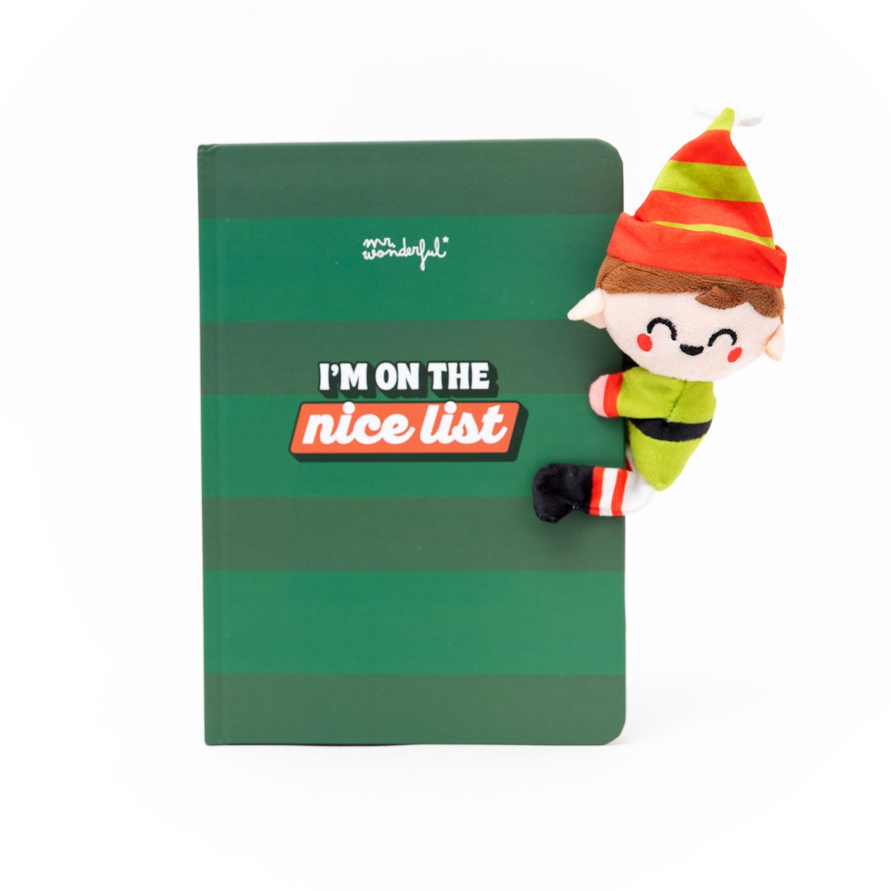 Libreta A5 con peluche elfo - I’m on the nice list | Mr.Wonderful