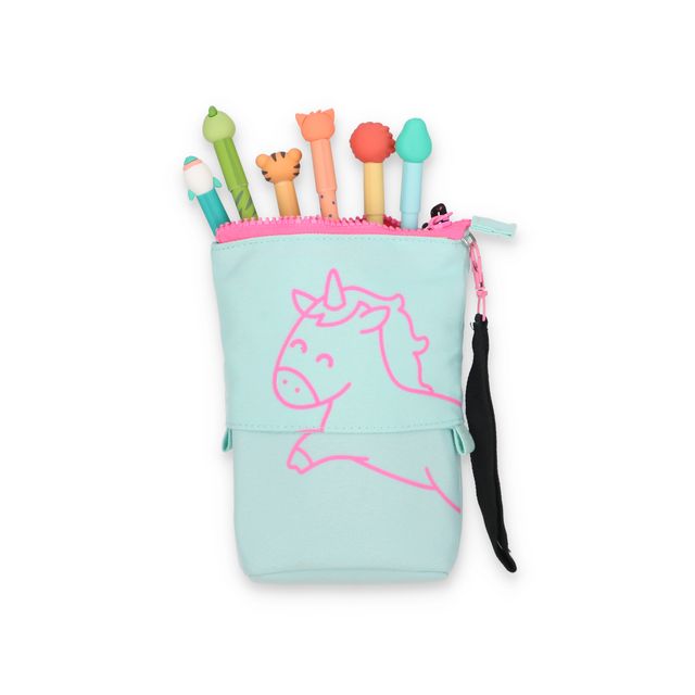Set de 6 bolis borrables Bo-Bo + estuche extensible azul - Time to believe in you