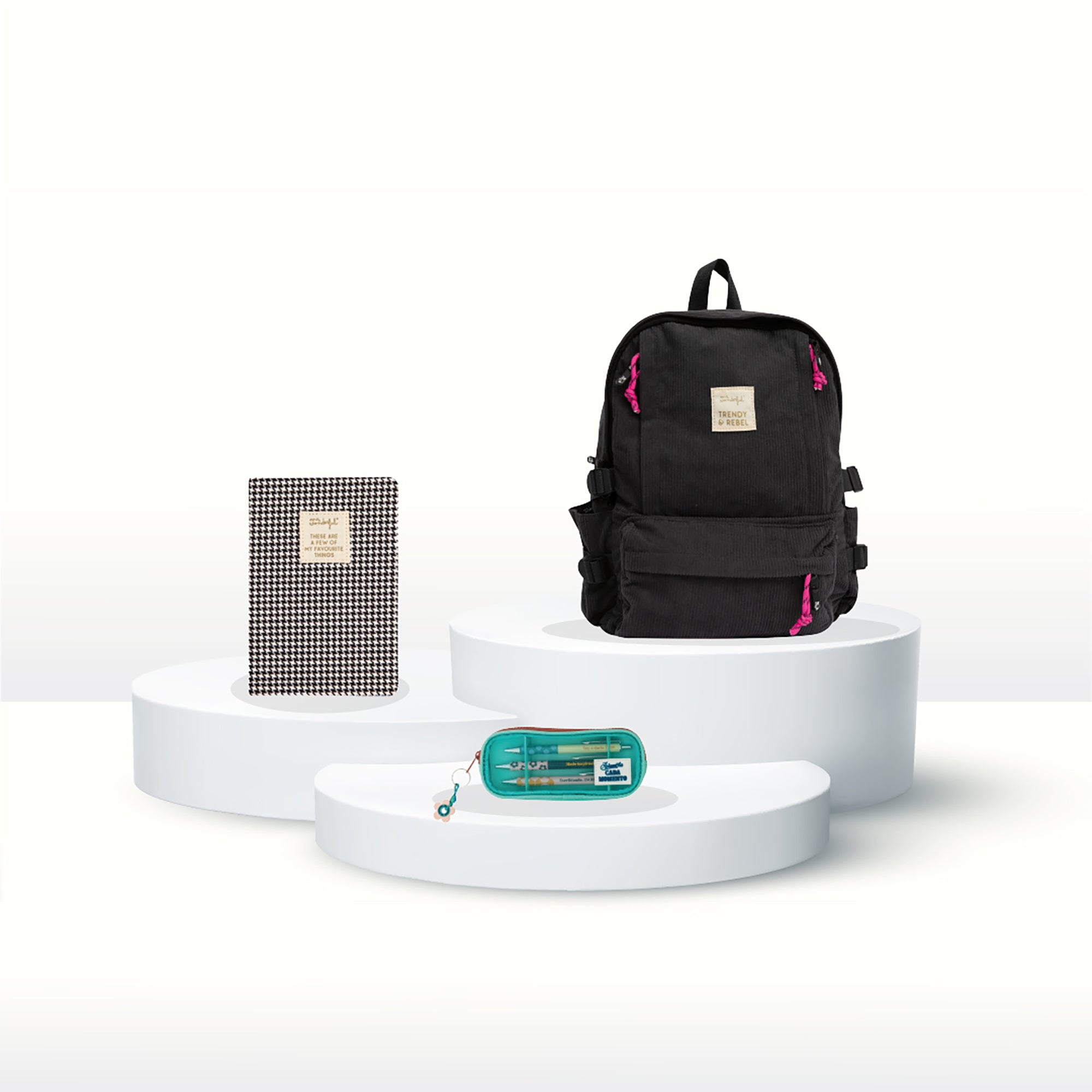 Pack Lifestyle – Zaino + taccuino A5 + astuccio con 3 penne