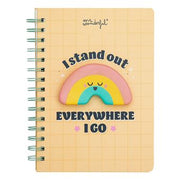 Libreta A5 3D Mr. Wonderful arcoíris - I stand out everywhere I go