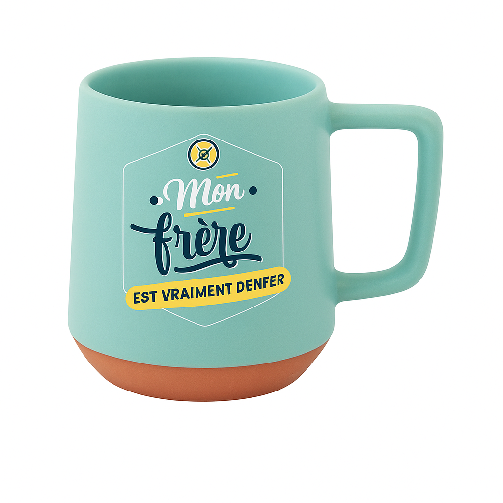 Mug avec message en français pour les frères Mr. Wonderful - Mon frère est vraiment d’enfer