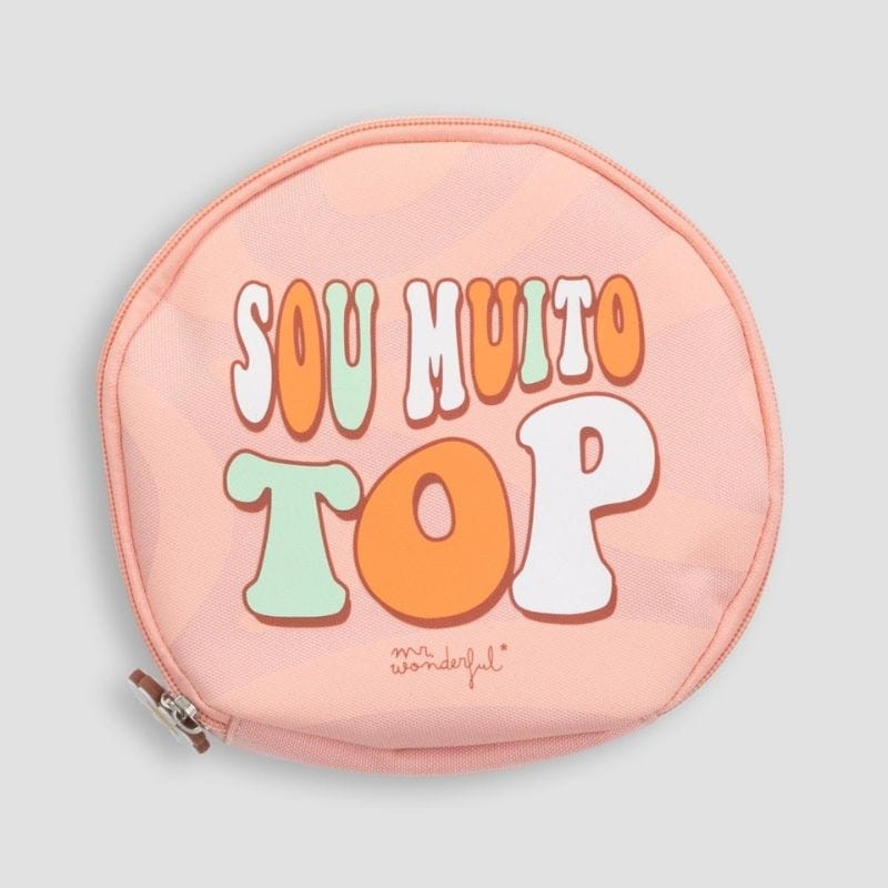 Nécessaire com mensagem em português Mr. Wonderful - Sou muito top