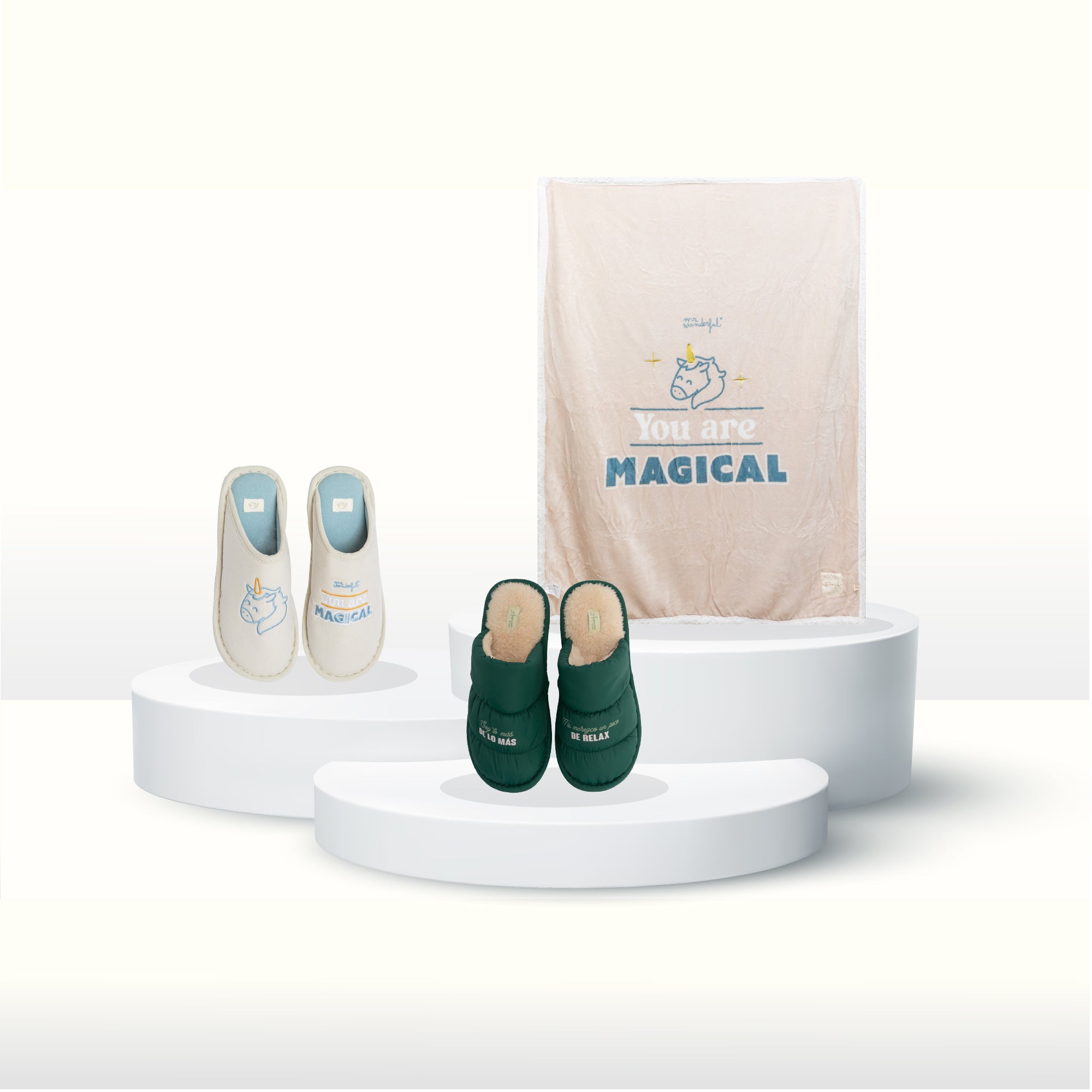 Pack Parejas Manta & Relax – Unicornio Mr. Wonderful 36-38/ 39-41