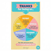 Postal con luz de agradecimiento Mr. Wonderful en inglés - Thanks for being so…