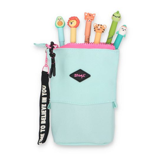 Estuche extensible azul con 6 bolis borrables Bo-Bo Mr. Wonderful
