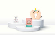 Pack Viaje unicornio - Cojín cervical unicornio + llavero de peluche + libro de colorear