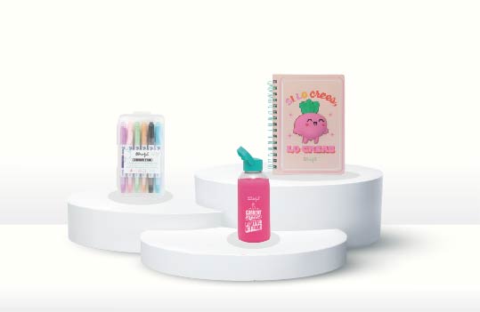 Pack Wonder World – Botella + bolis de colores con sello y estuche +  libreta squishy - Remolacha