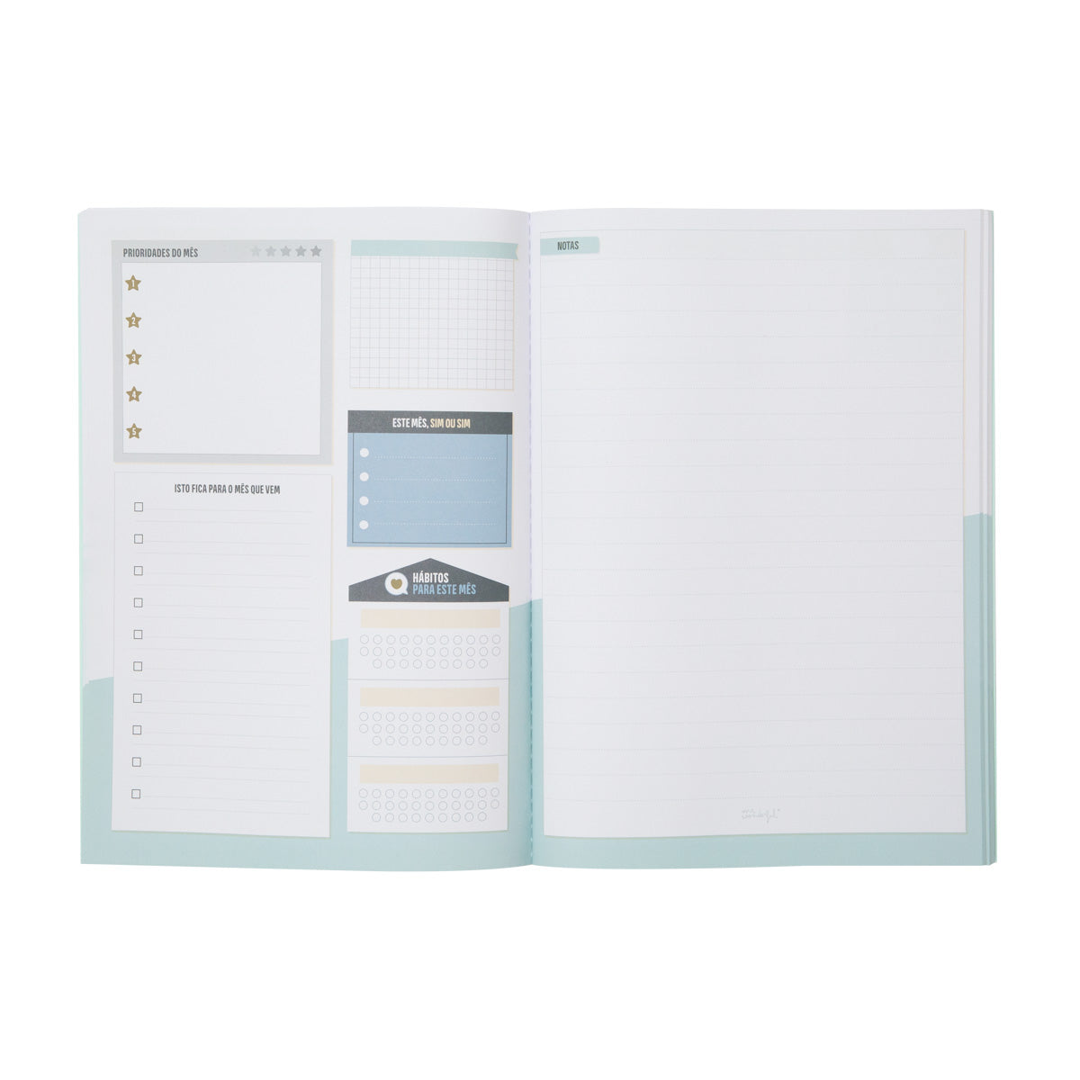 Planner mensal - Fazendo grandes planos 