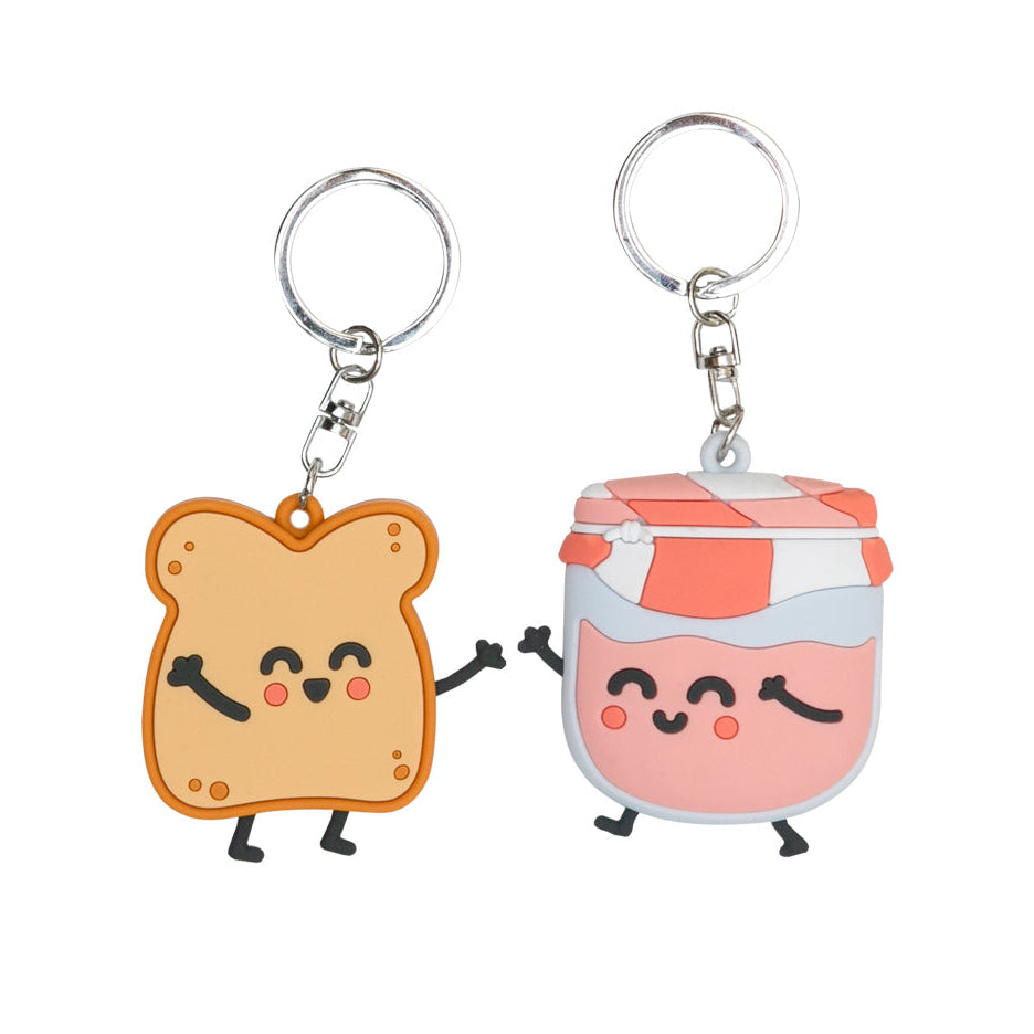 Conjunto de 2 porta-chaves para amigas e casais Mr. Wonderful - Torrada e doce