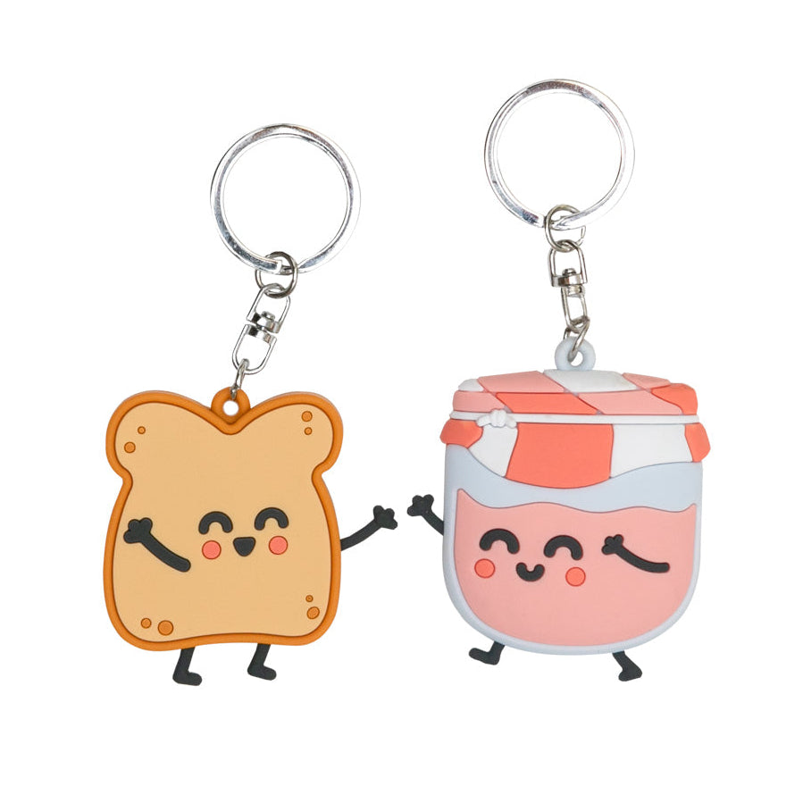 Set de 2 porte-clés Mr. Wonderful - Toast et confiture