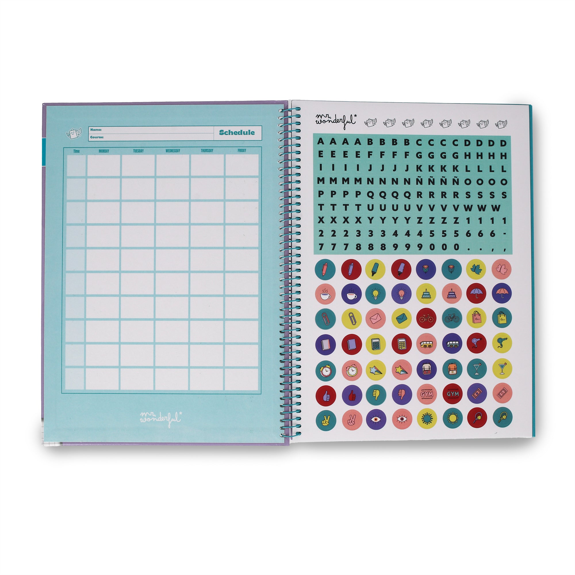 Libreta A4 Lila 120 sheets - Grid and micro-perforated paper