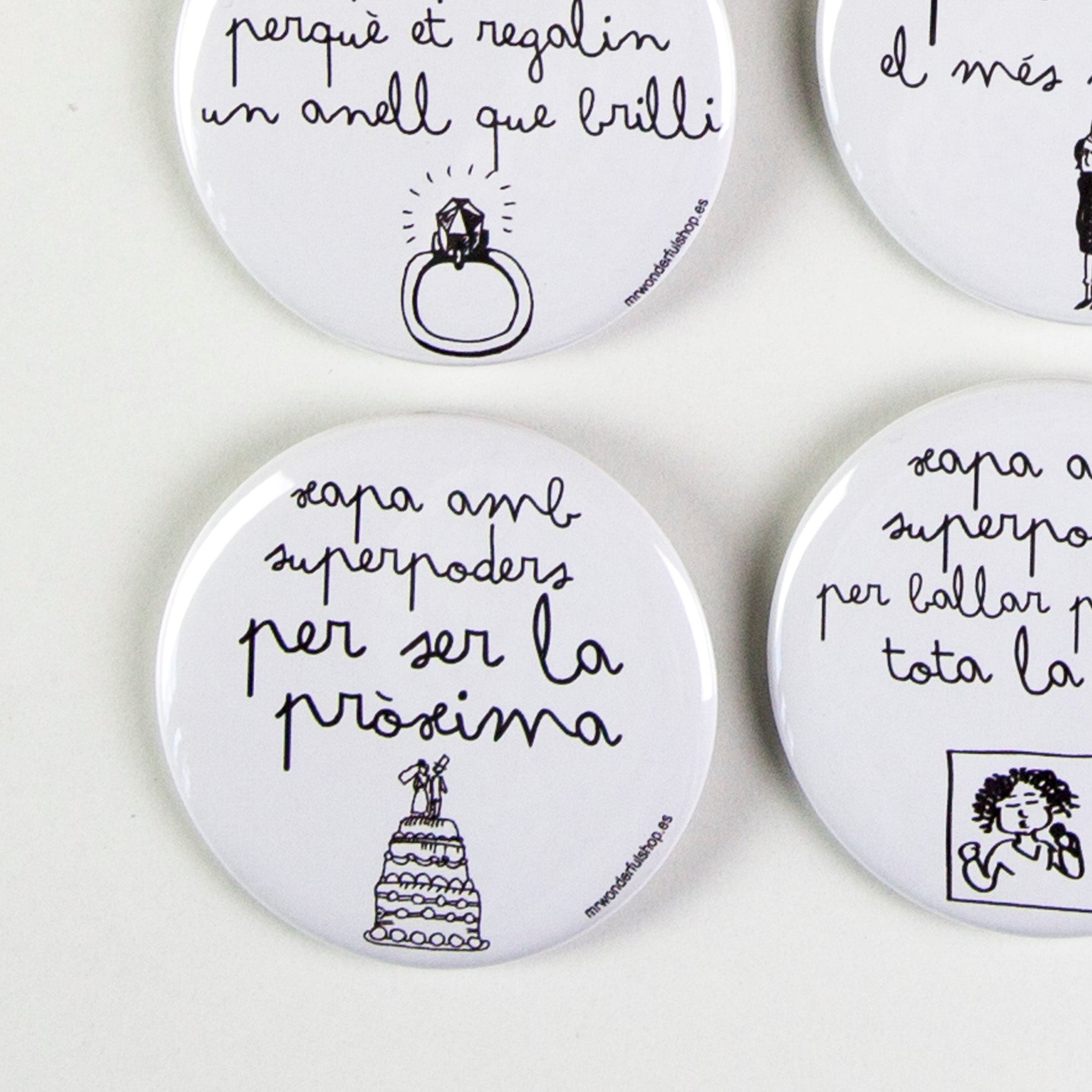 Pack 20 xapes brillo byn Superpoders casaments CAT