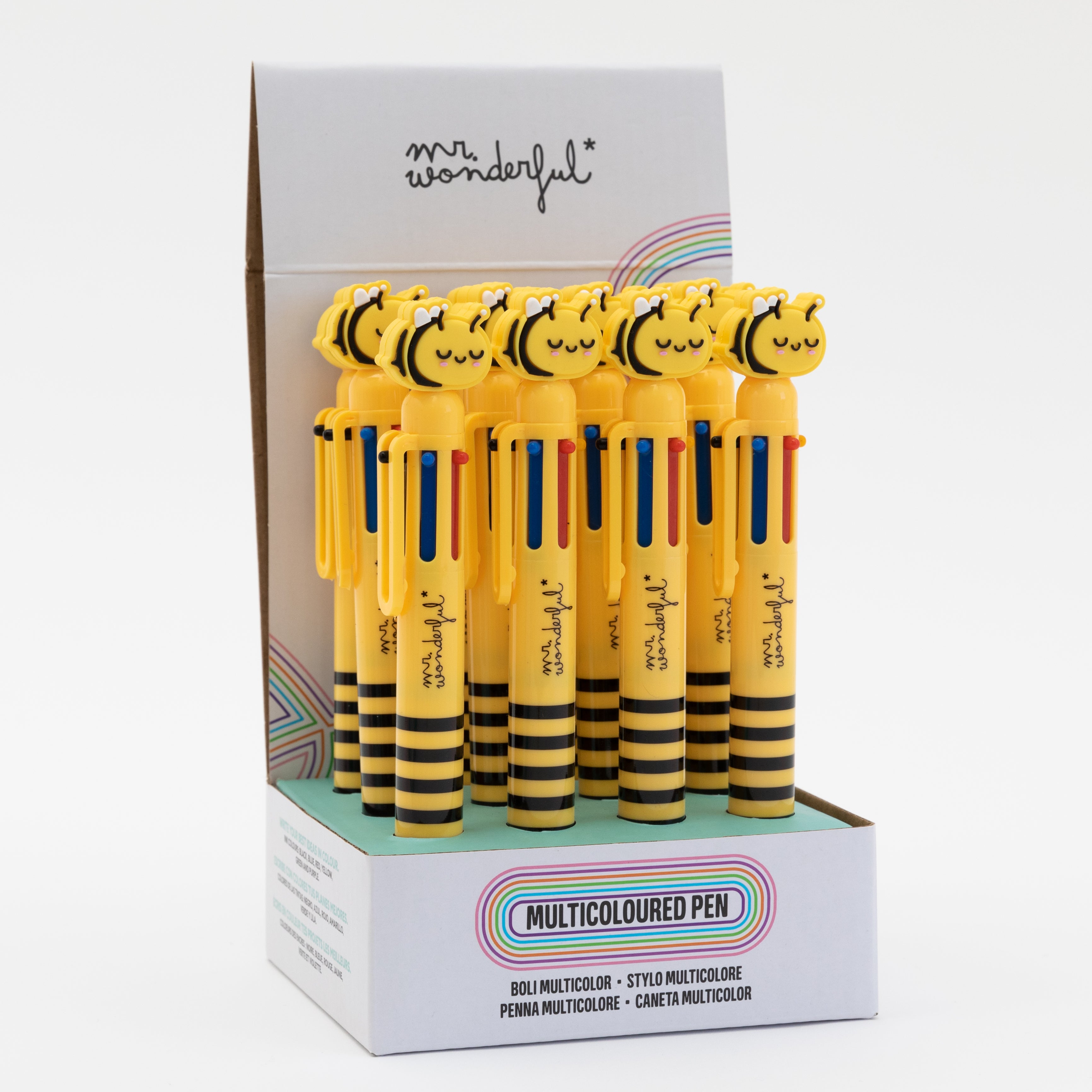 Stylo multicolore pour noter des plans épiques - Abeille 