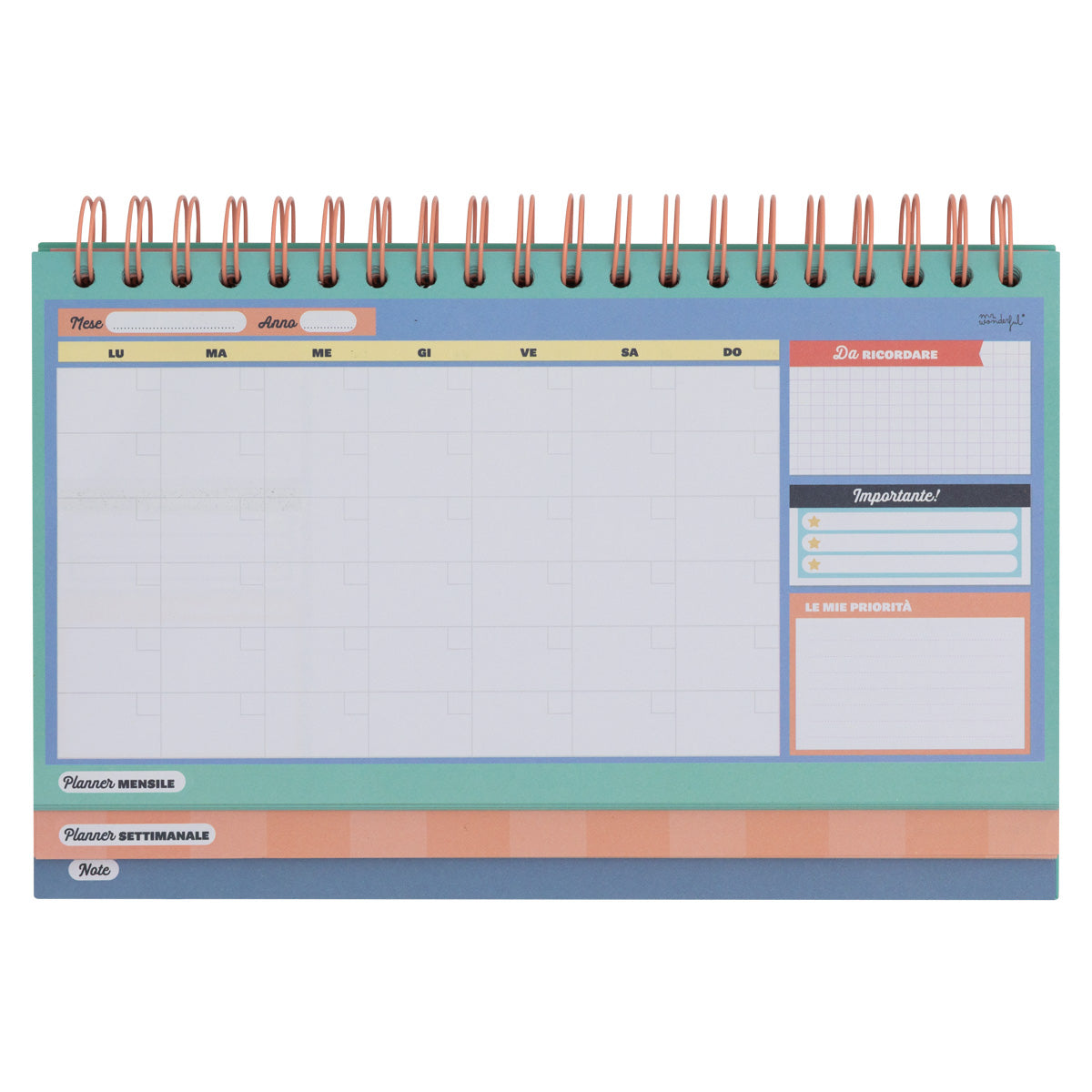 Planner settimanale e mensile - Comincio da subito. So che ce la farò!