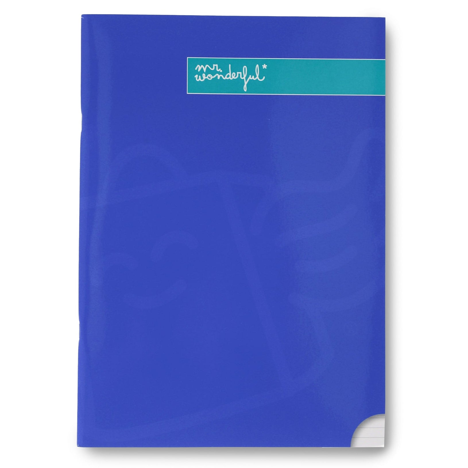 Libreta A4 Mr. Wonderful básica azul 48 hojas - Pautada