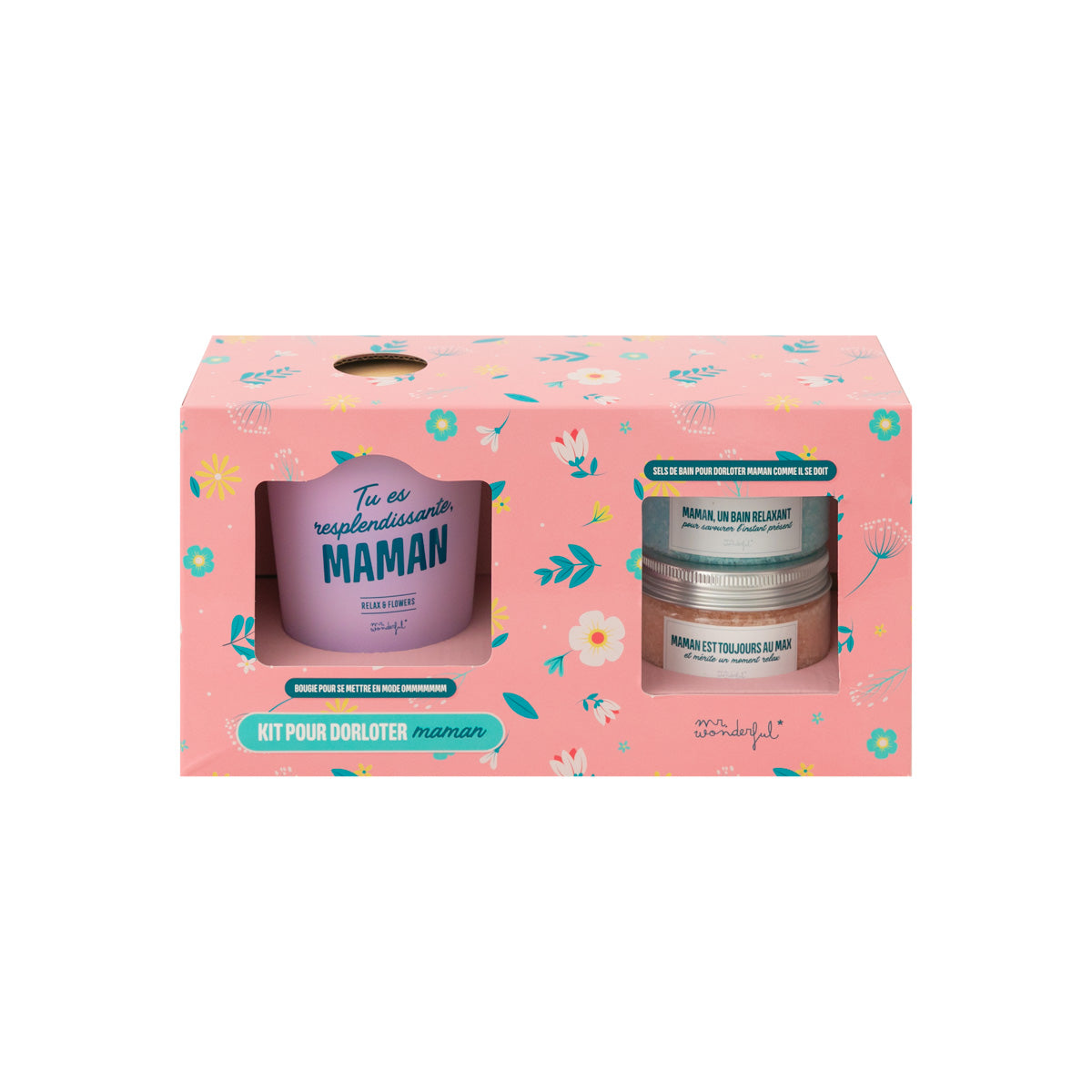 Kit pour dorloter maman - Sels de bain + bougie